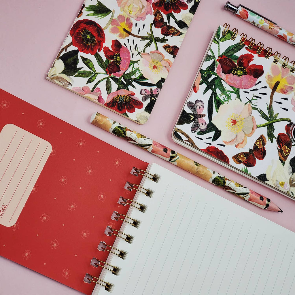 Small Spiral Notebook - Peonies