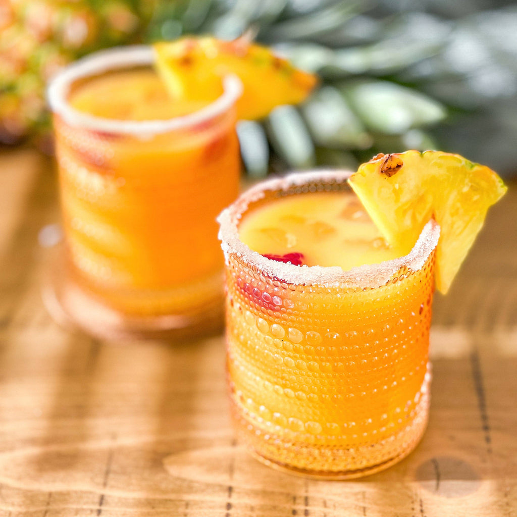 10 oz Beaded Rose Gold Old Fashion Drinking Glasses