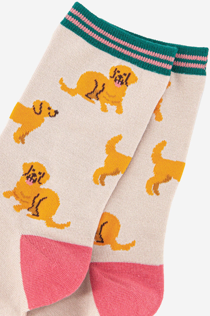 Women's Golden Retriever Bamboo Dog Socks