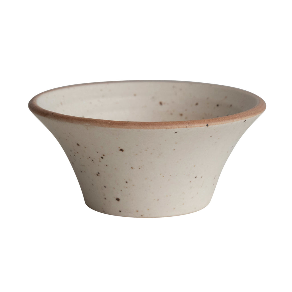 Stoneware Bowl, Cream Color Speckled