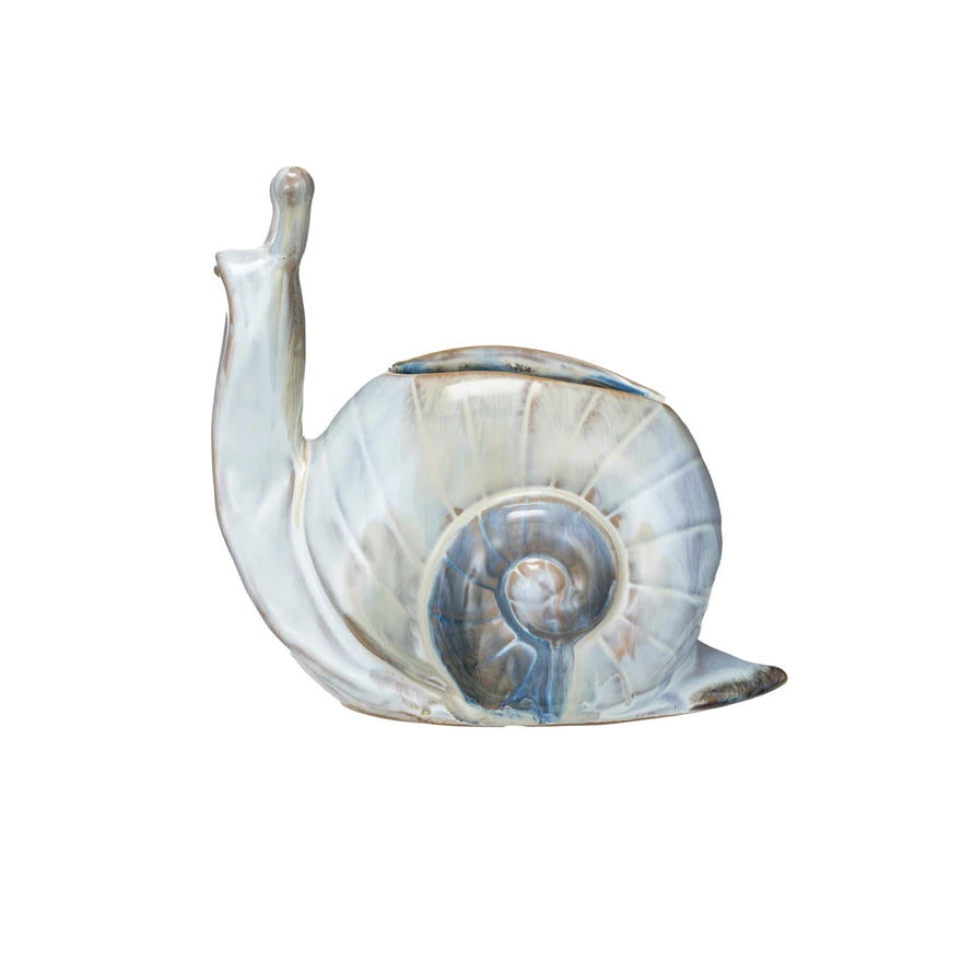 Stoneware Snail Vase/Planter (Each One Will Vary)