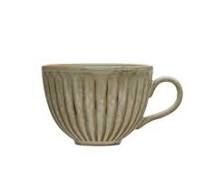 Stoneware Pleated Mug