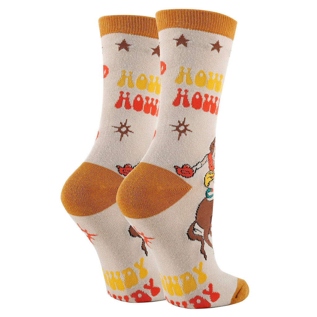 Saddle Up | Women's Western Fun Saying Cowgirl Crew Socks