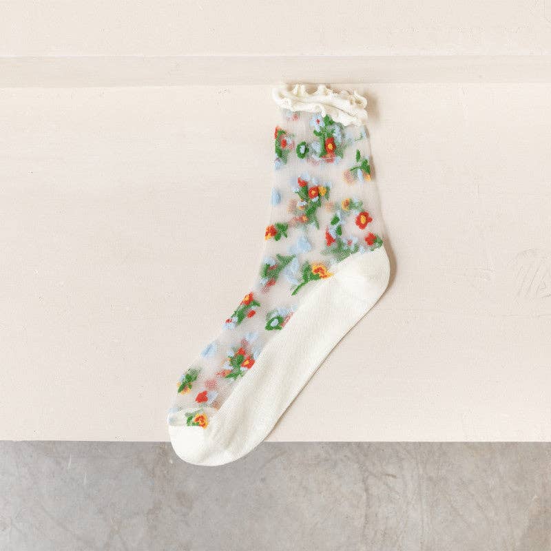 Rufia - Floral Pattern Summer Socks