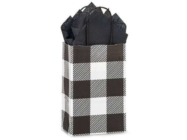 Buffalo Plaid Black Paper Gift Bags