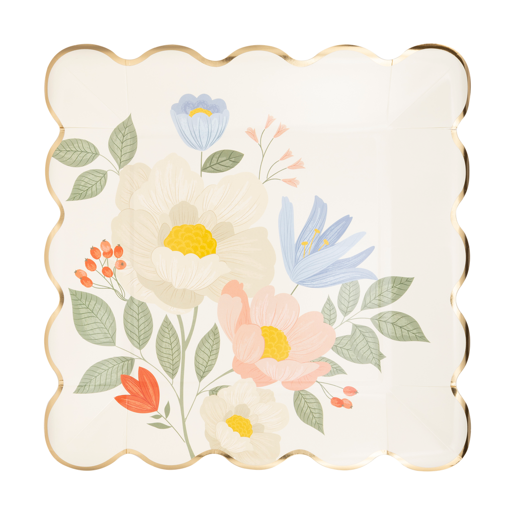 SPR1042 - Floral Corner Plate