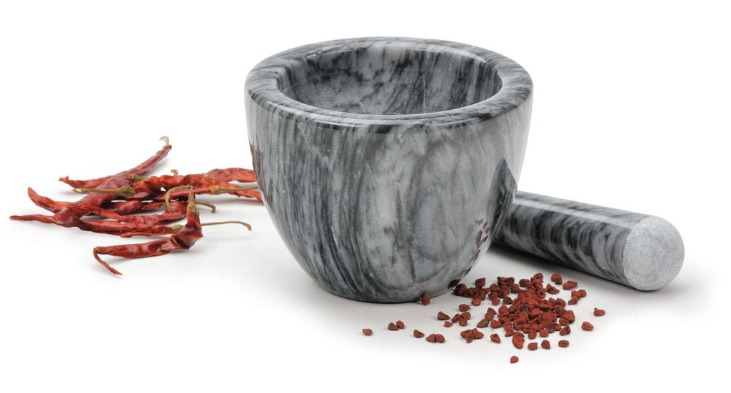 Marble Mortar & Pestle - Gray
