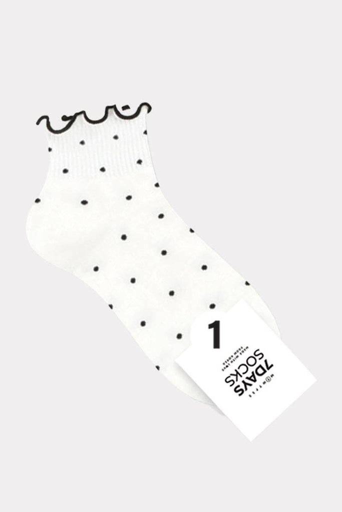 Women's Crew Frill Dot Socks