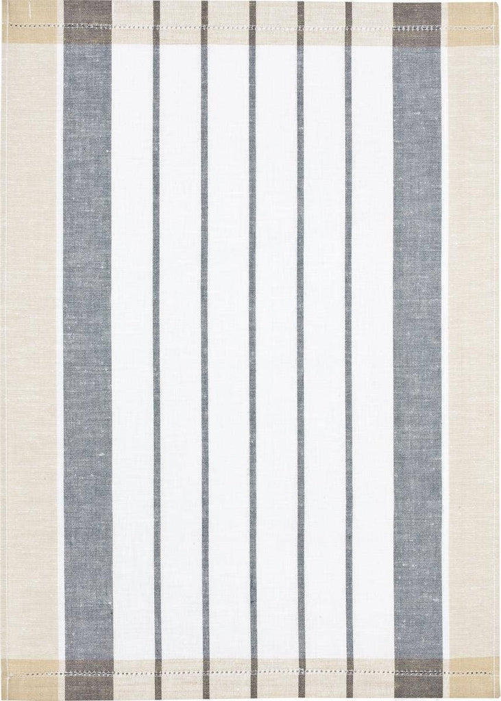 Anthracite Cottage stripes- Linen/Cotton tea towels