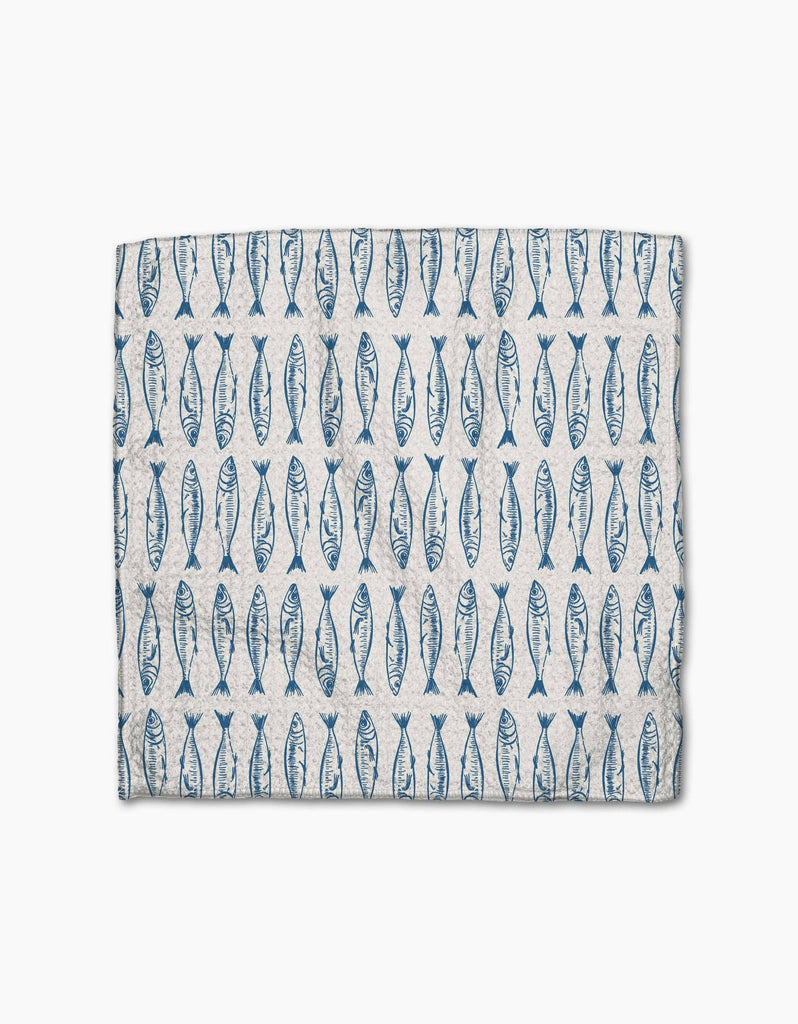Sardine Check Blue Dishcloth Set