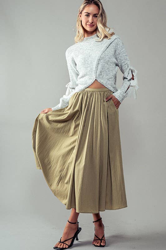 Evelyn Pocket Midi Skirt