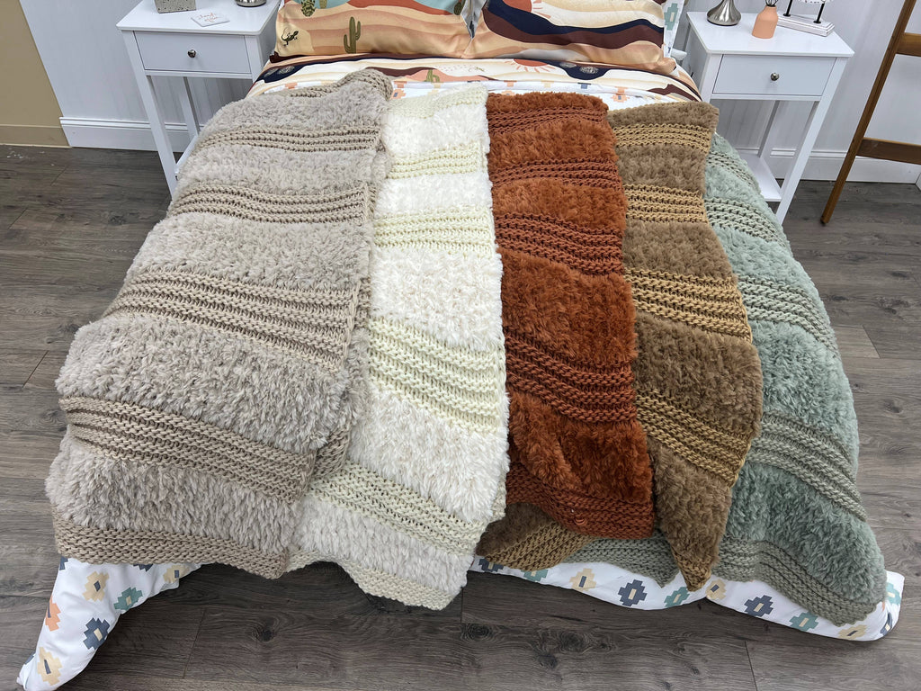 Throw/Blanket - Plush Knit 50x60": Taupe