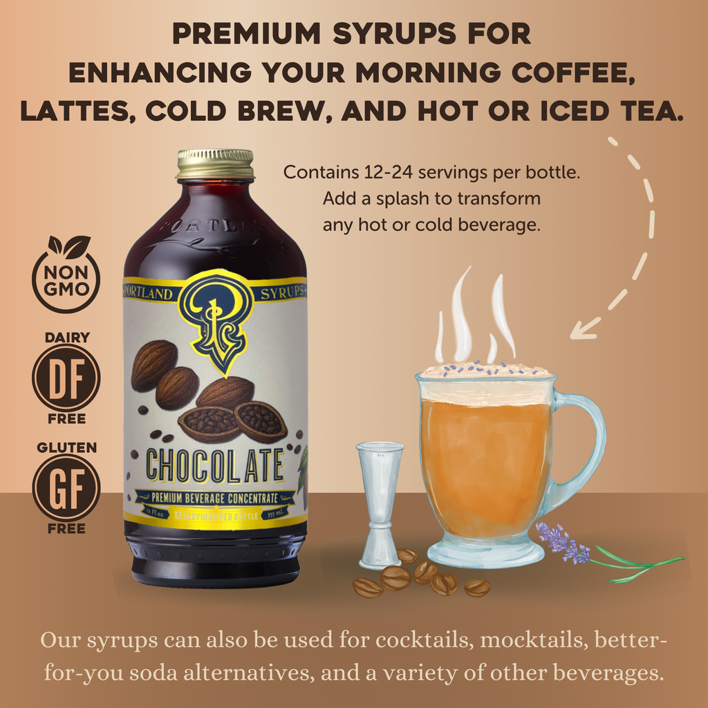 Chocolate Syrup 12oz - cocktail / mocktail / Coffee / Tea