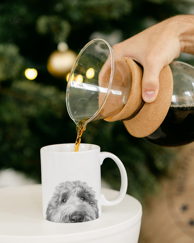 Peeking Doodle 4 (Goldendoodle) Mug