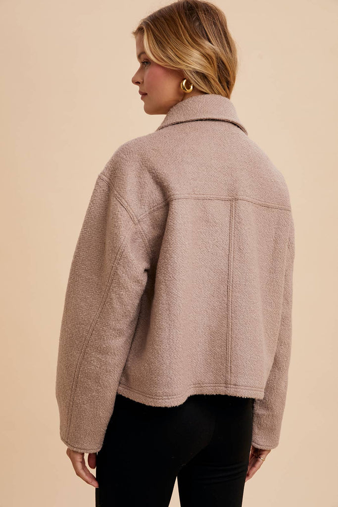 COLLARED BOUCLE JACKET