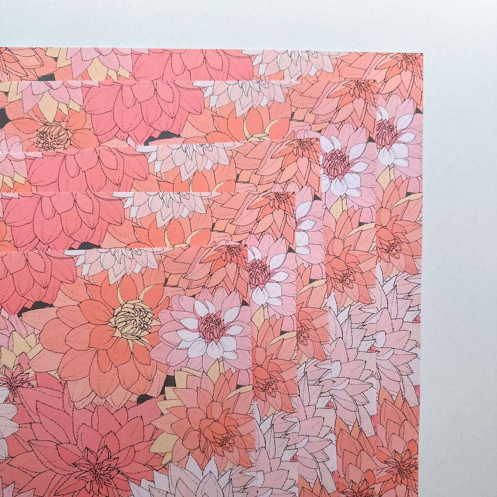 Dahlias in Pink Wrapping Paper