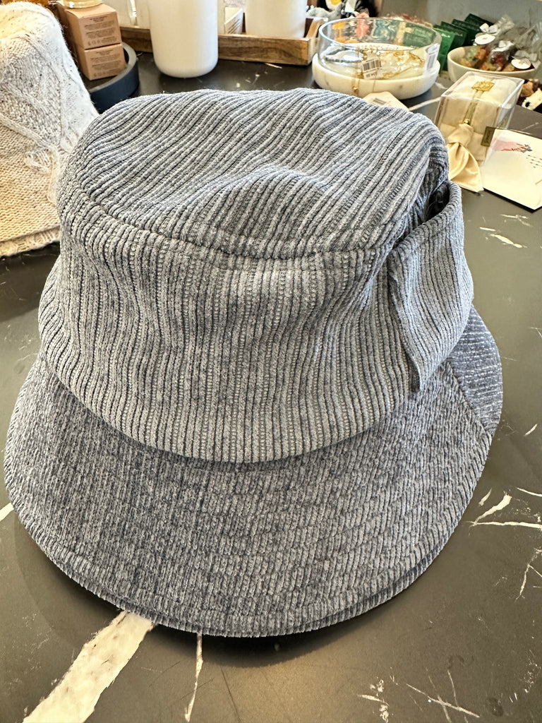 Blue Corduroy  Bucket Hat
