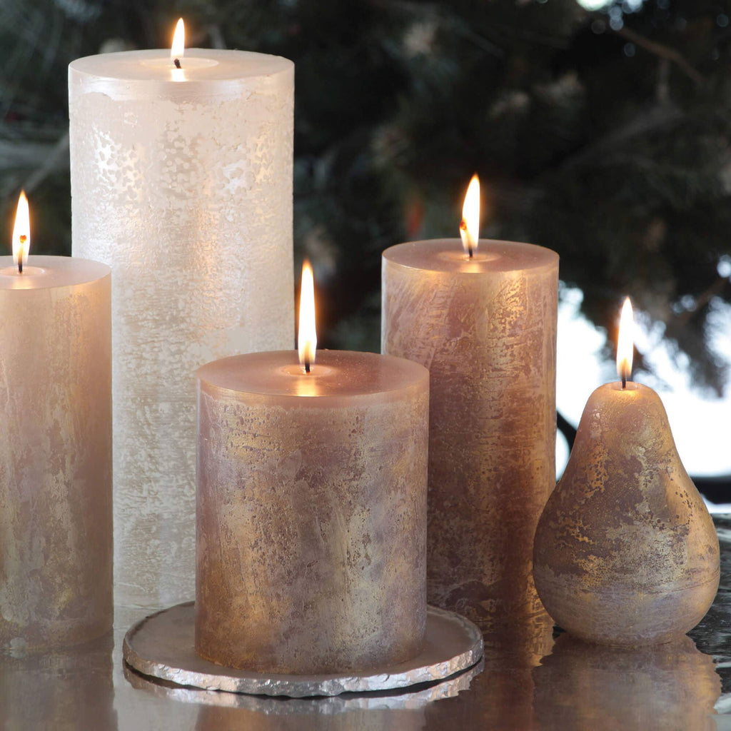 "RITZ" GRAY TIMBER PEAR CANDLE