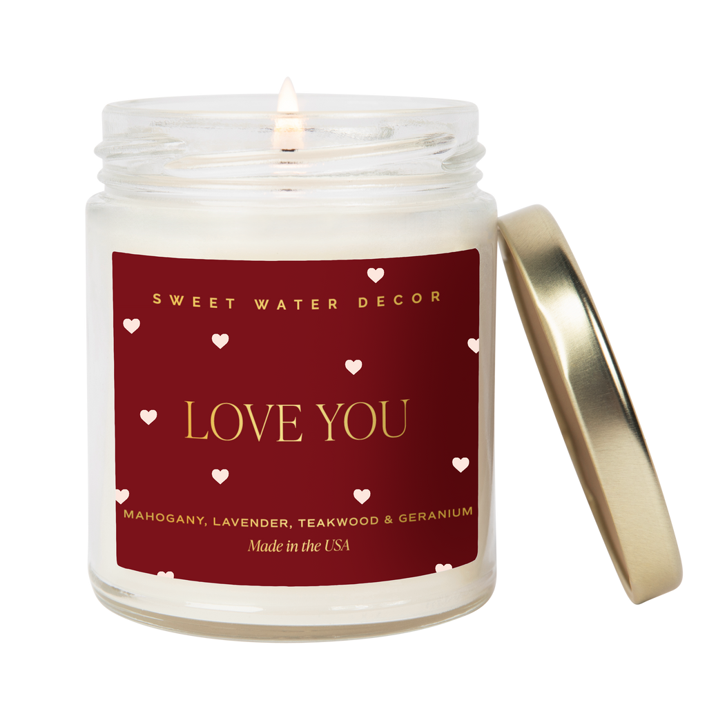 Love You Soy Candle- Valentine's Day Gift & Home Decor
