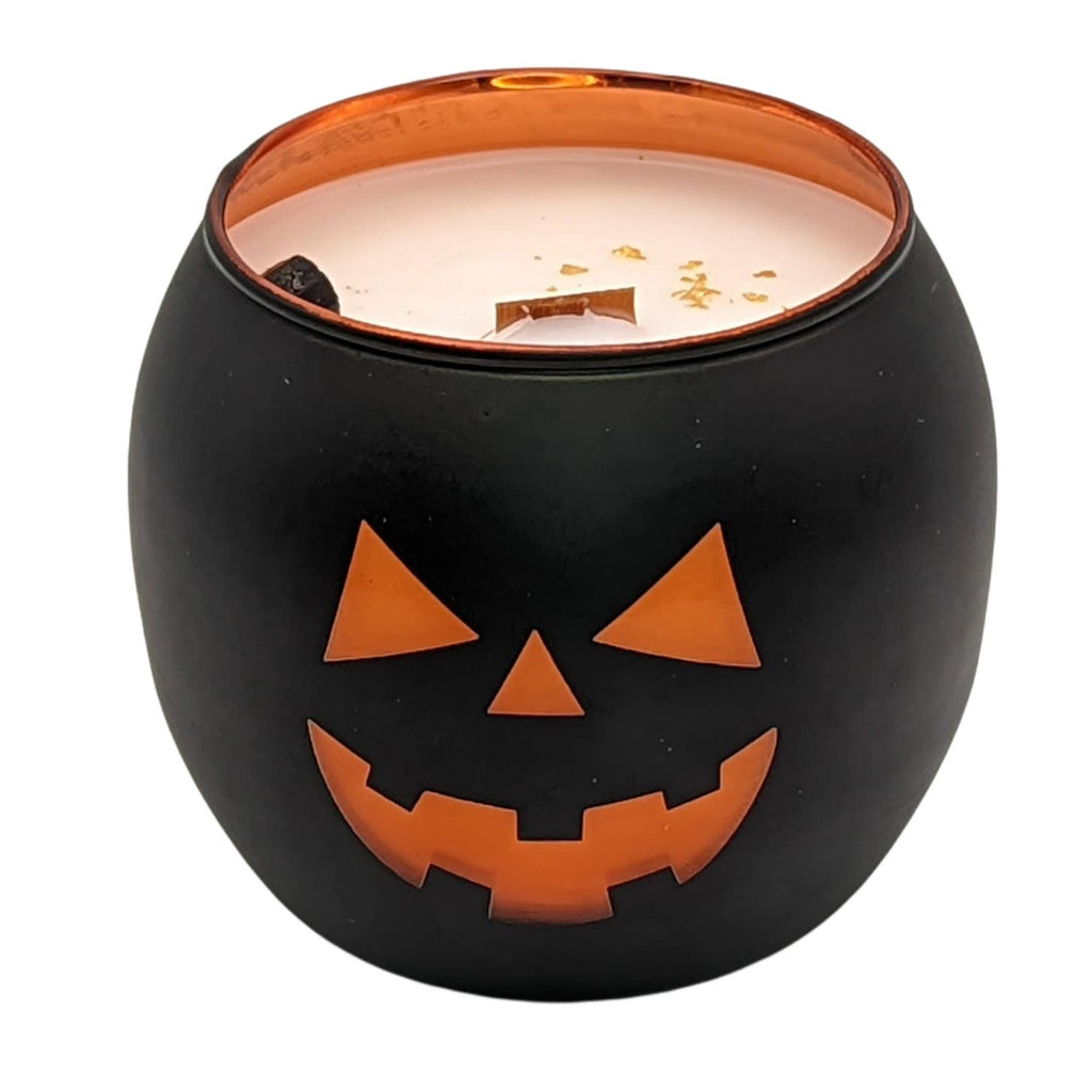 Halloween Glass Pumpkin Candle