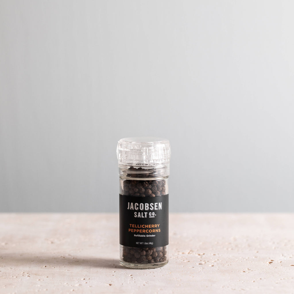 Tellicherry Peppercorn Grinder - Glass Pepper Grinder