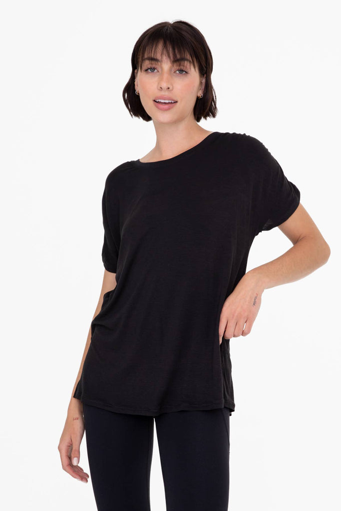 Soft Touch Short Sleeve Tee: / BLACK