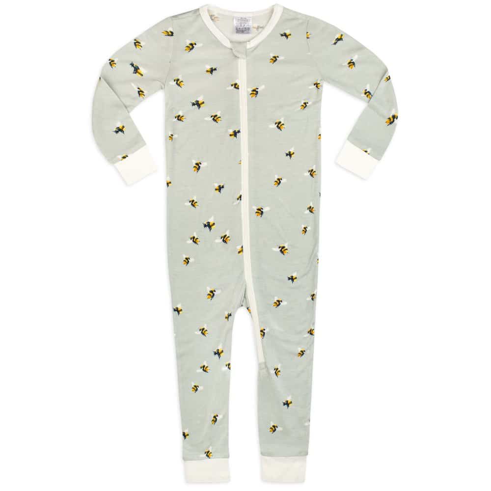 MilkBarn Bamboo Zipper Pajamas- Bumblebee