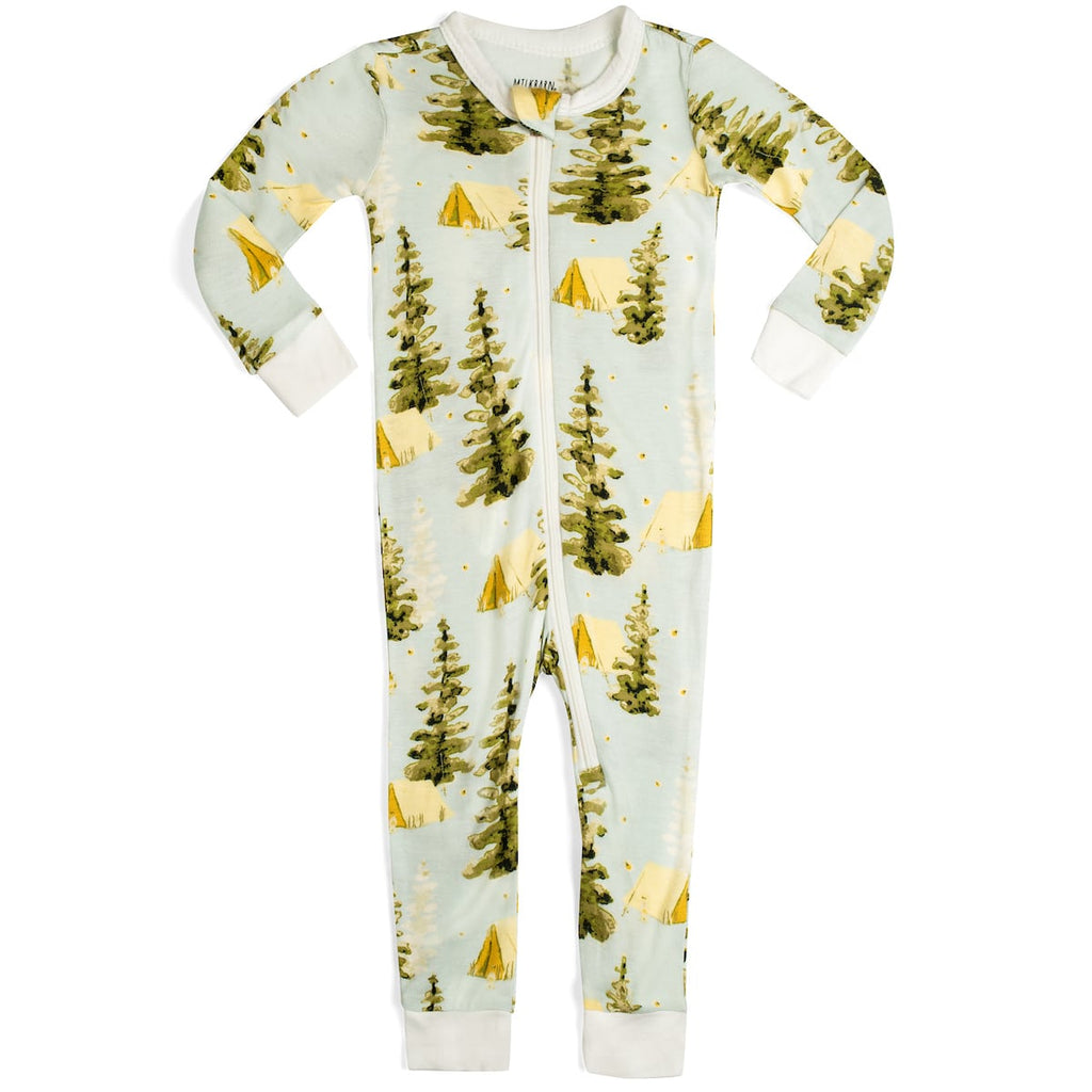 MilkBarn Bamboo Zipper Pajama- Camping