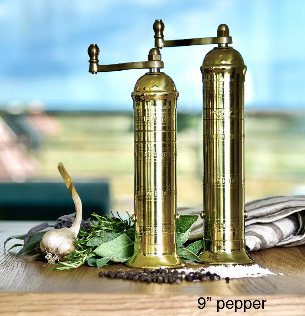 Brass Mill 10" pepper grinder