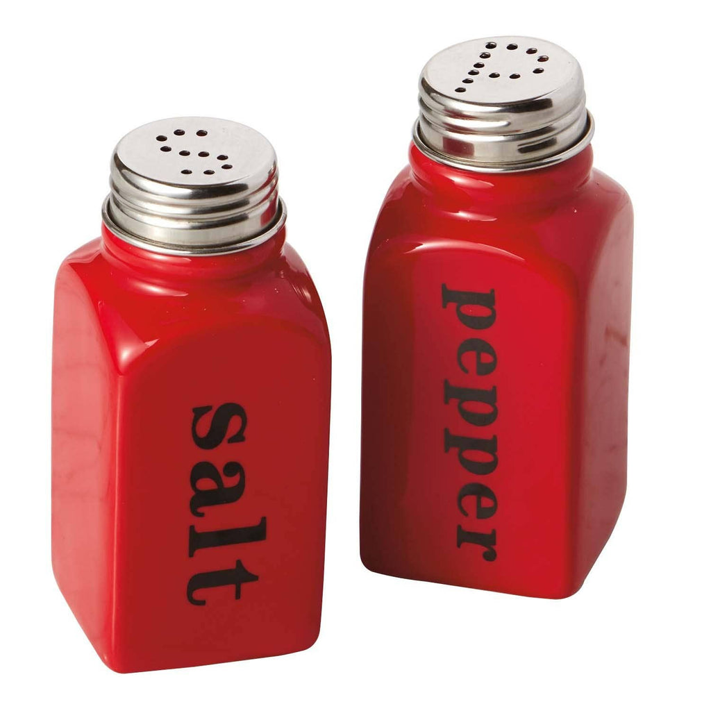Red Ceramic Salt and Pepper Shakers