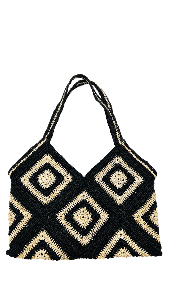 Sasha Crochet Straw Handbag