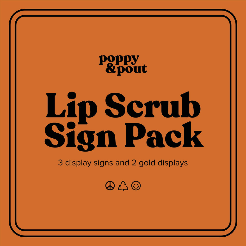 Retailer Sign Pack, Lip Scrub
