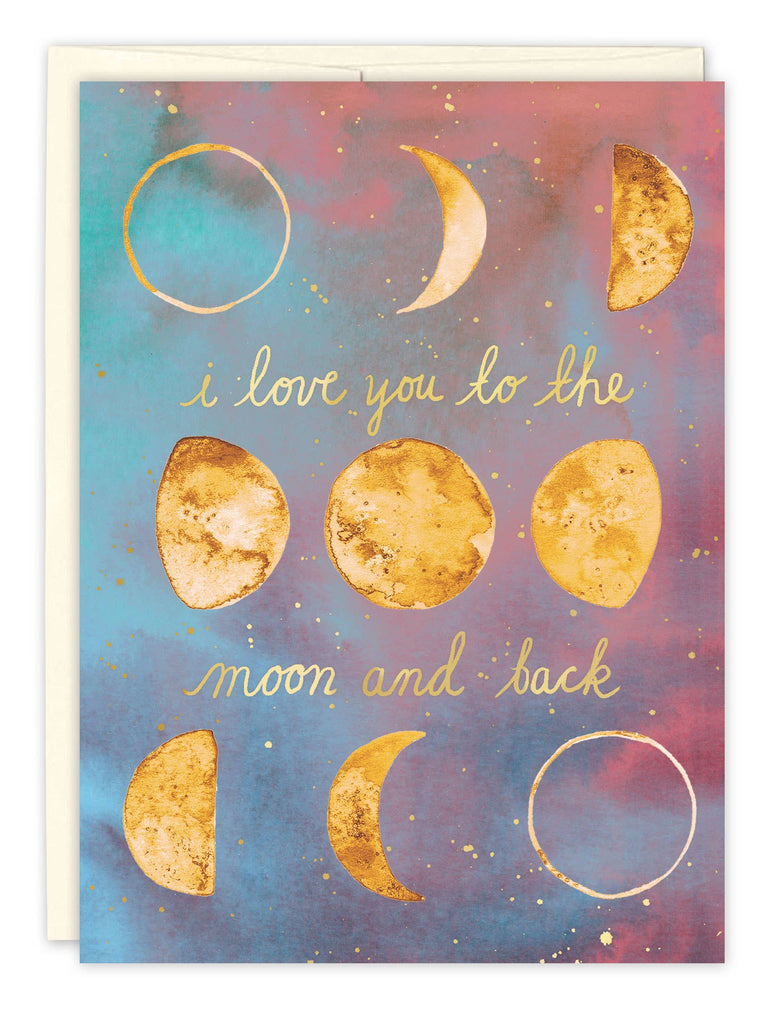 Moon And Back Anniversary Card