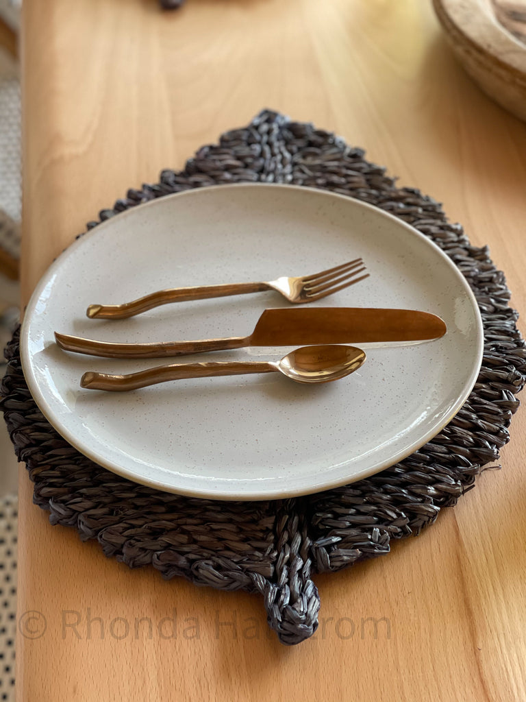 Woven Leaf Placemat Chargers