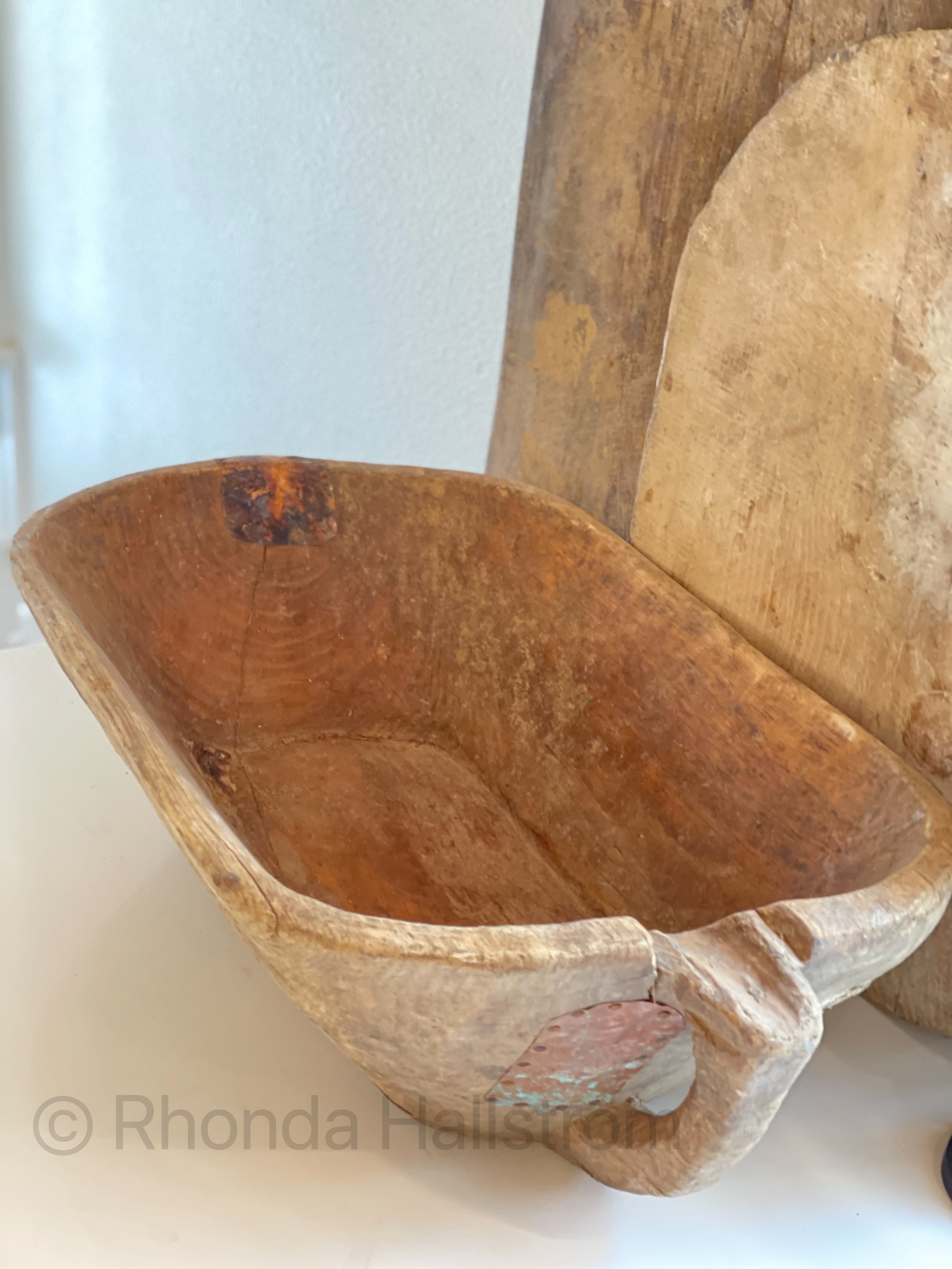 French Carved Dough Bowl - Fireside Antiques