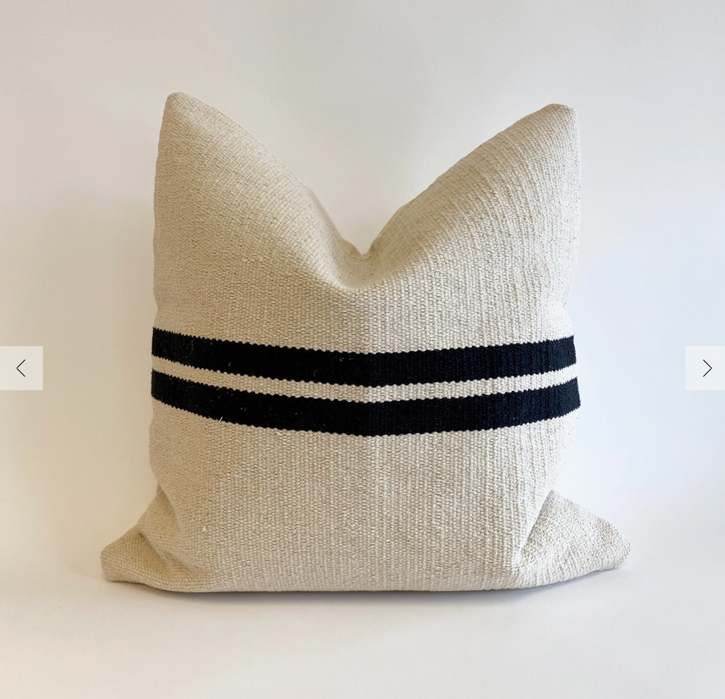 Handwoven Double Stripe Pillow Case