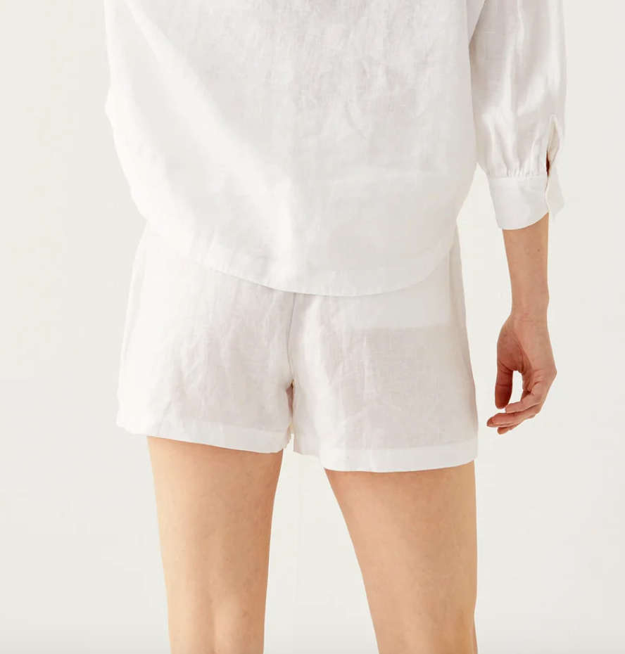 Mersea Billie Linen Shorts White