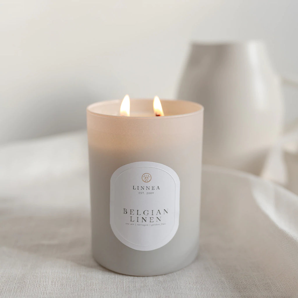 Belgian Linen two-wick Candle