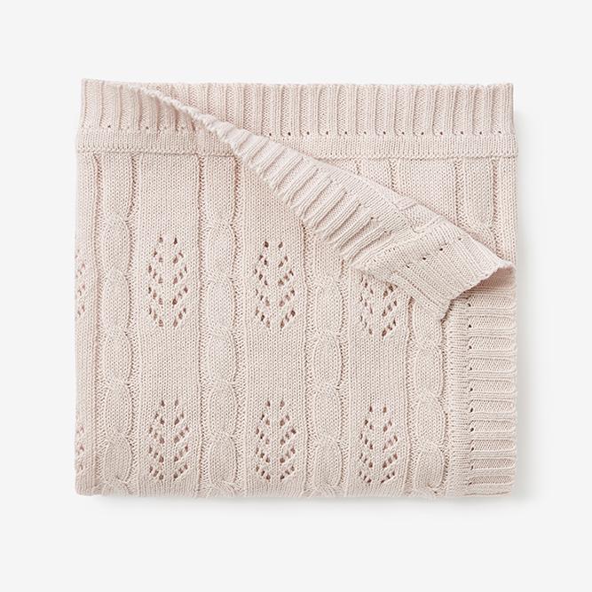 Knit Baby Blanket in Blush
