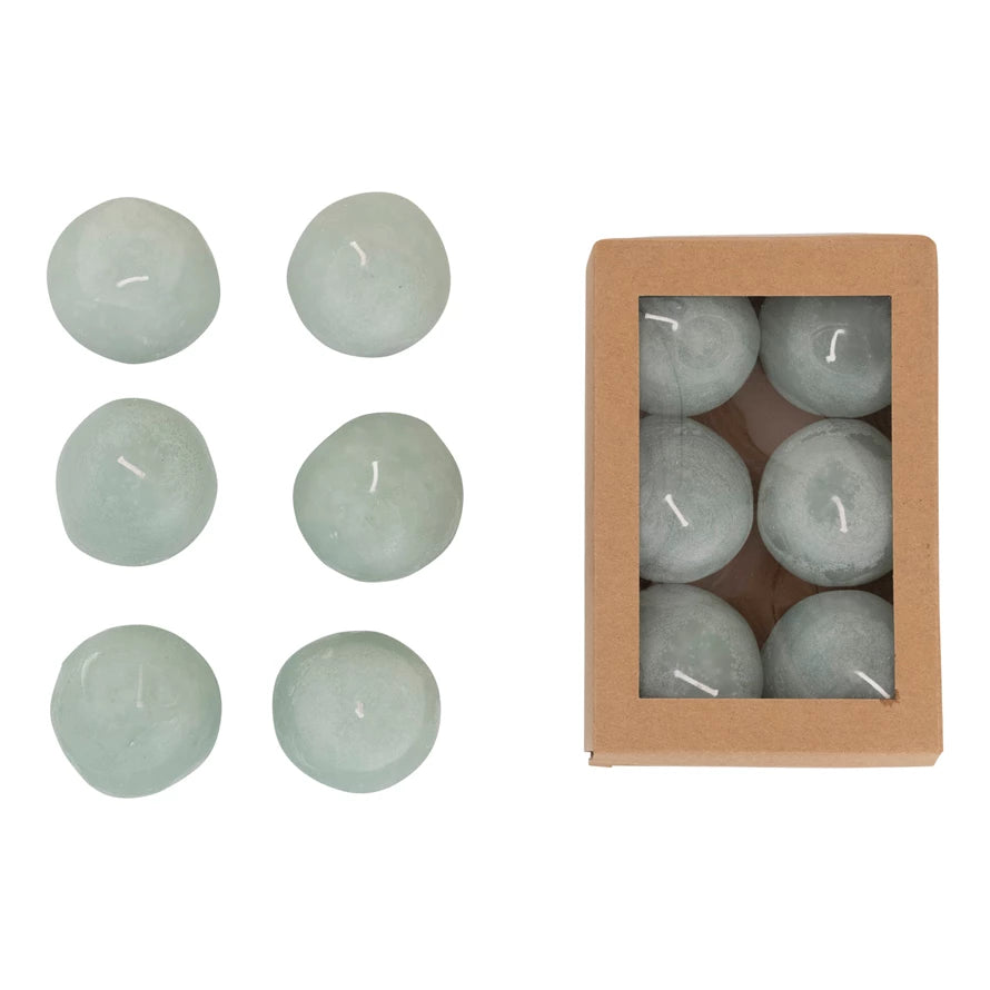 Unscented Stone Shaped Votive Candles in Box