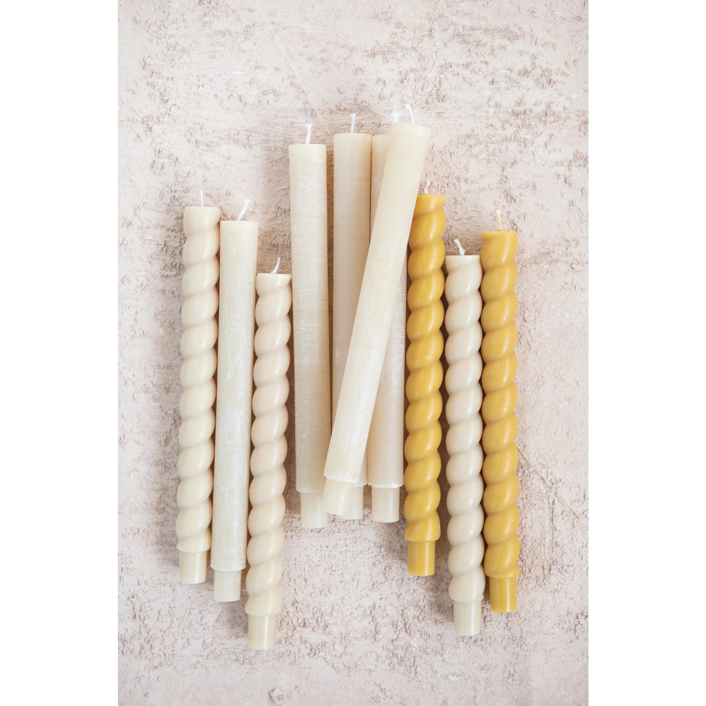 Unscented Taper Candles, Powder Finish, sold individually
