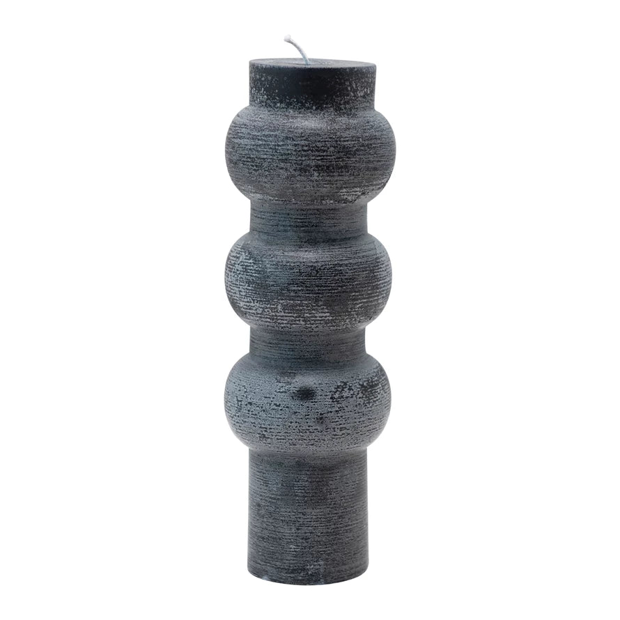 Unscented Totem Pillar Candle - Black