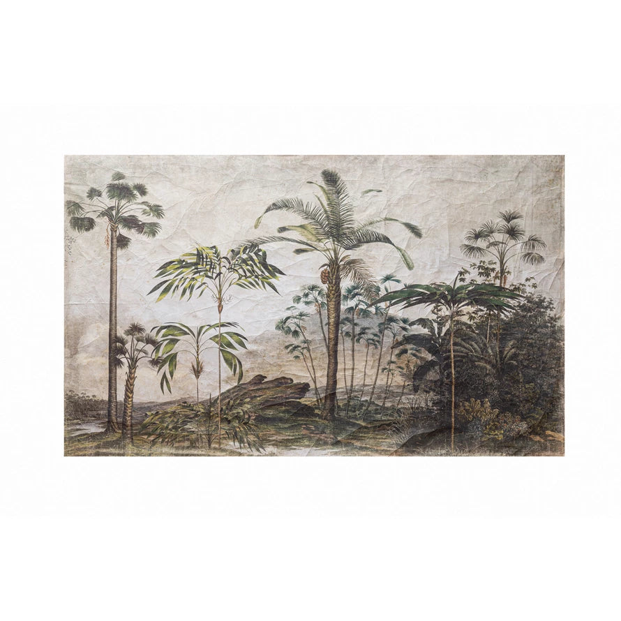 Paper Vintage Reproduction Wall Mural with Palm Trees