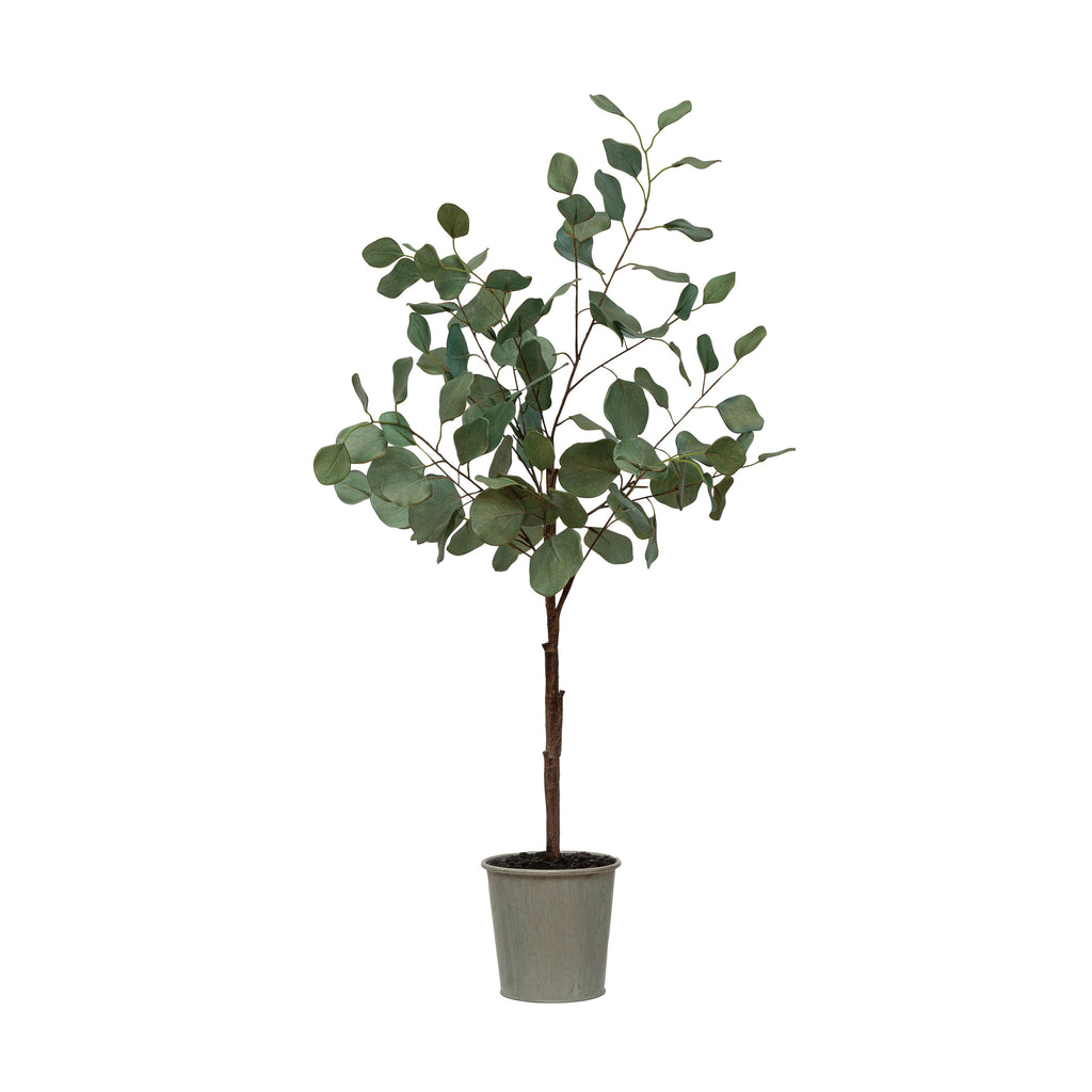 Faux Eucalyptus Tree in Pot