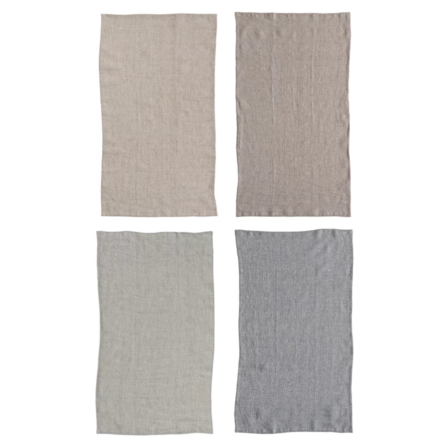 Oversized Woven Linen Tea Towel, 4 Colors