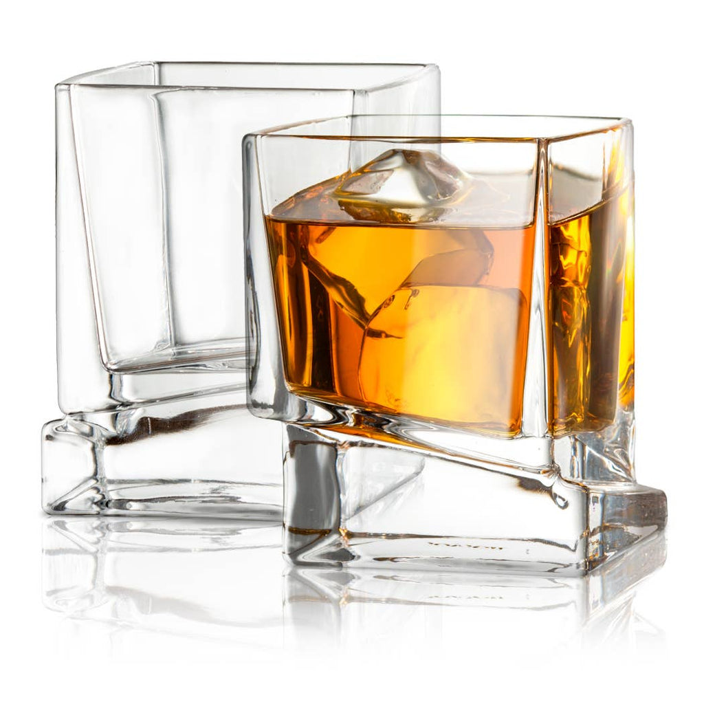 Carre Square Heavy Base Whiskey Glasses, Drinking Tumblers