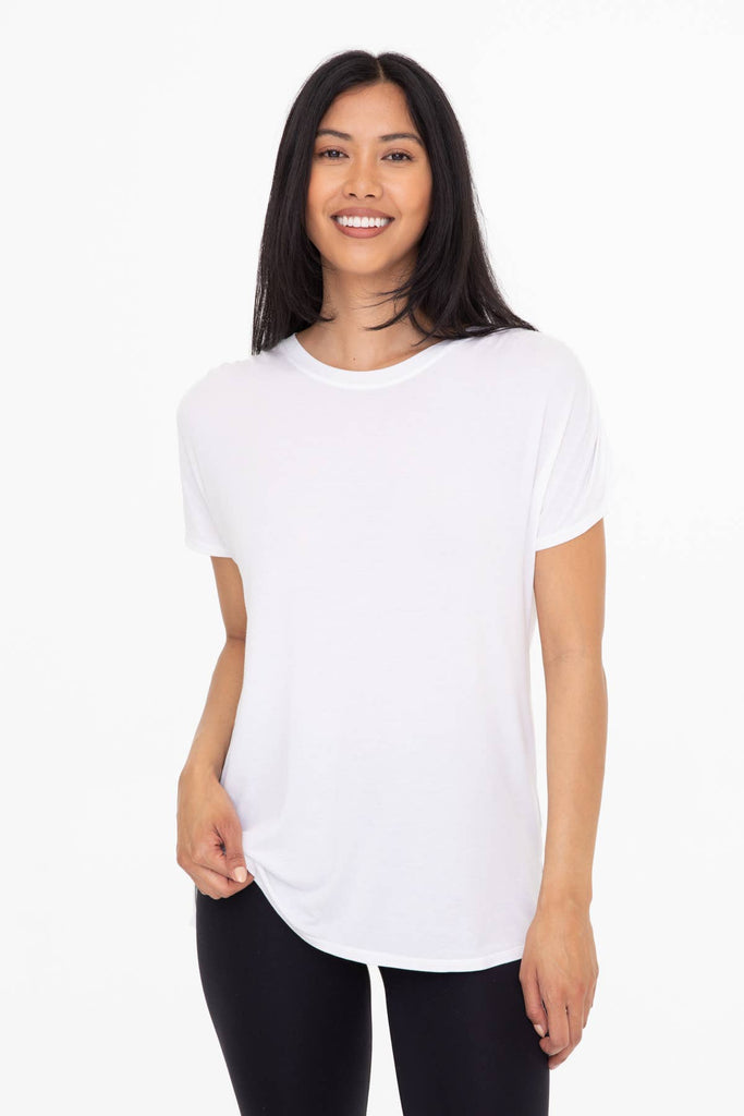 Soft Touch Short Sleeve Tee: / WHITE