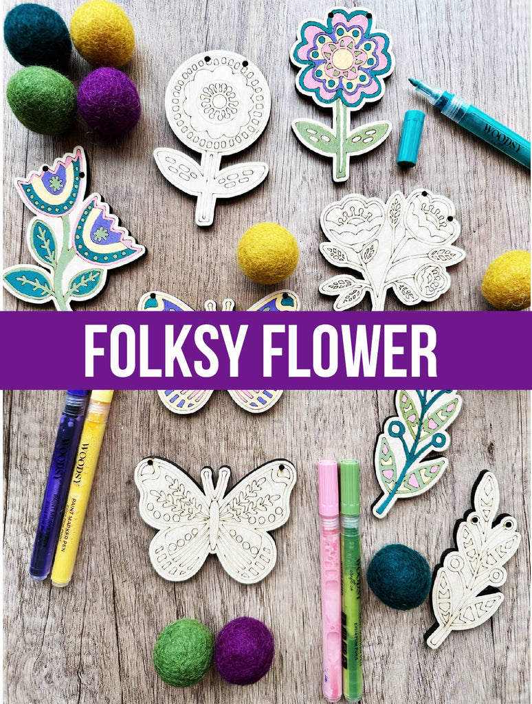 DIY Craft Kit - Folksy Flower Garland