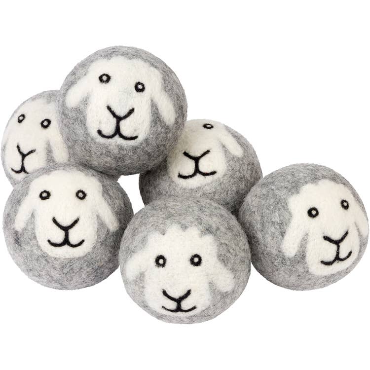 Smiling Sheep Hand-Felted Dryer Balls