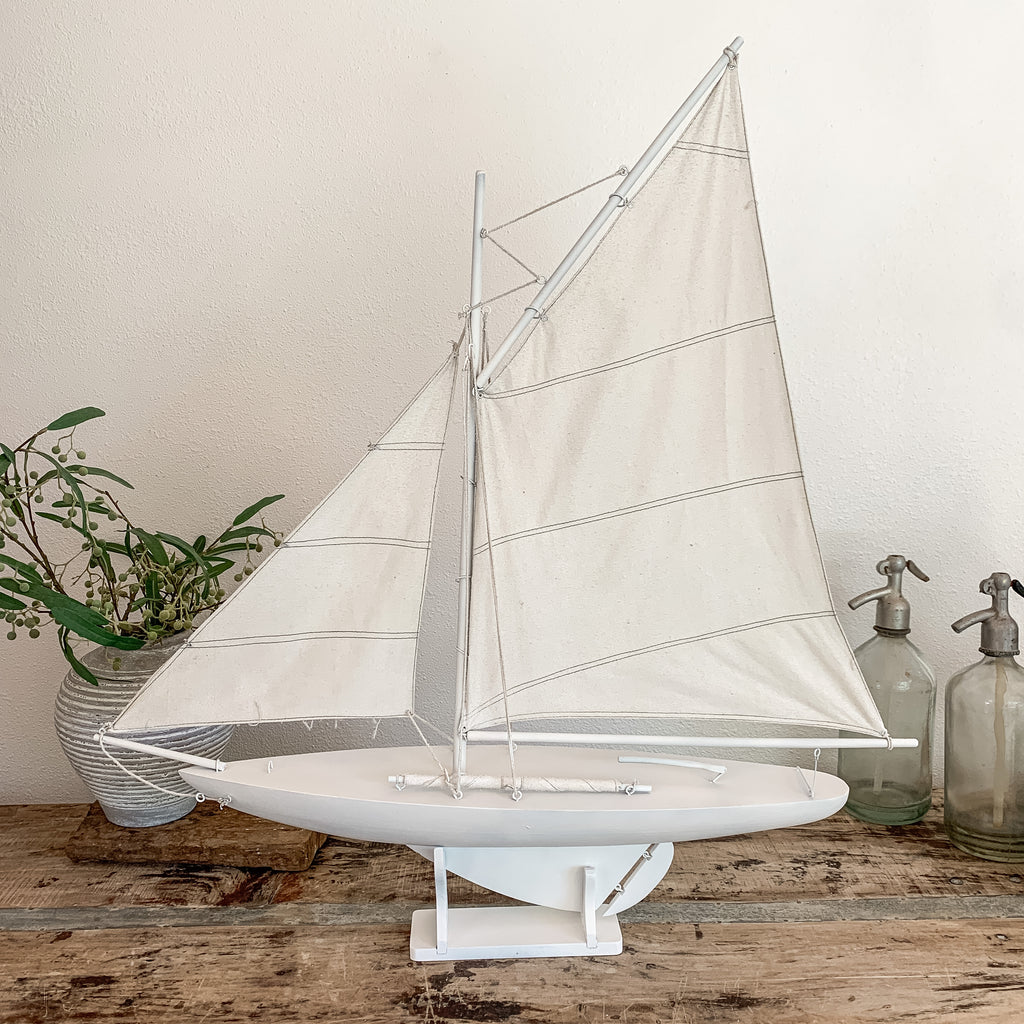 white sailboat/ Antique Ship 